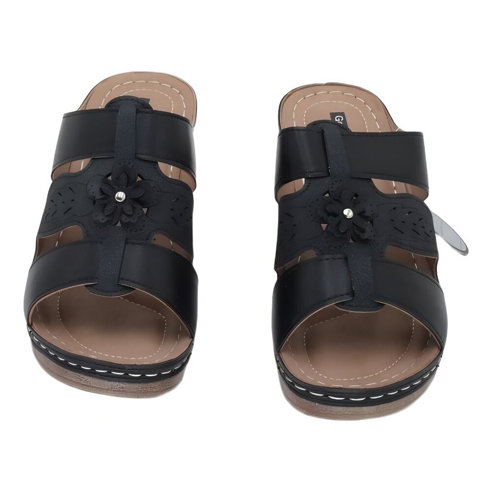 Gabbie Women's Rosette Flower Comfort Sandals 7M - Picture 5 of 6
